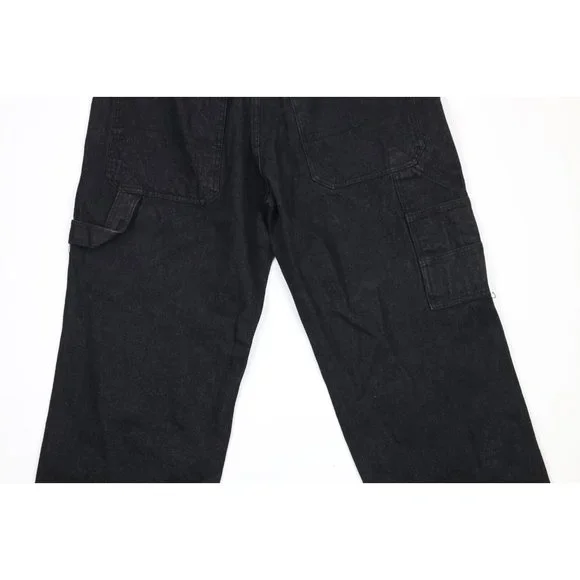 NOS Vintage Streetwear Mens 36x30 NBA Basketball Team Logo Baggy Wide Leg Jeans